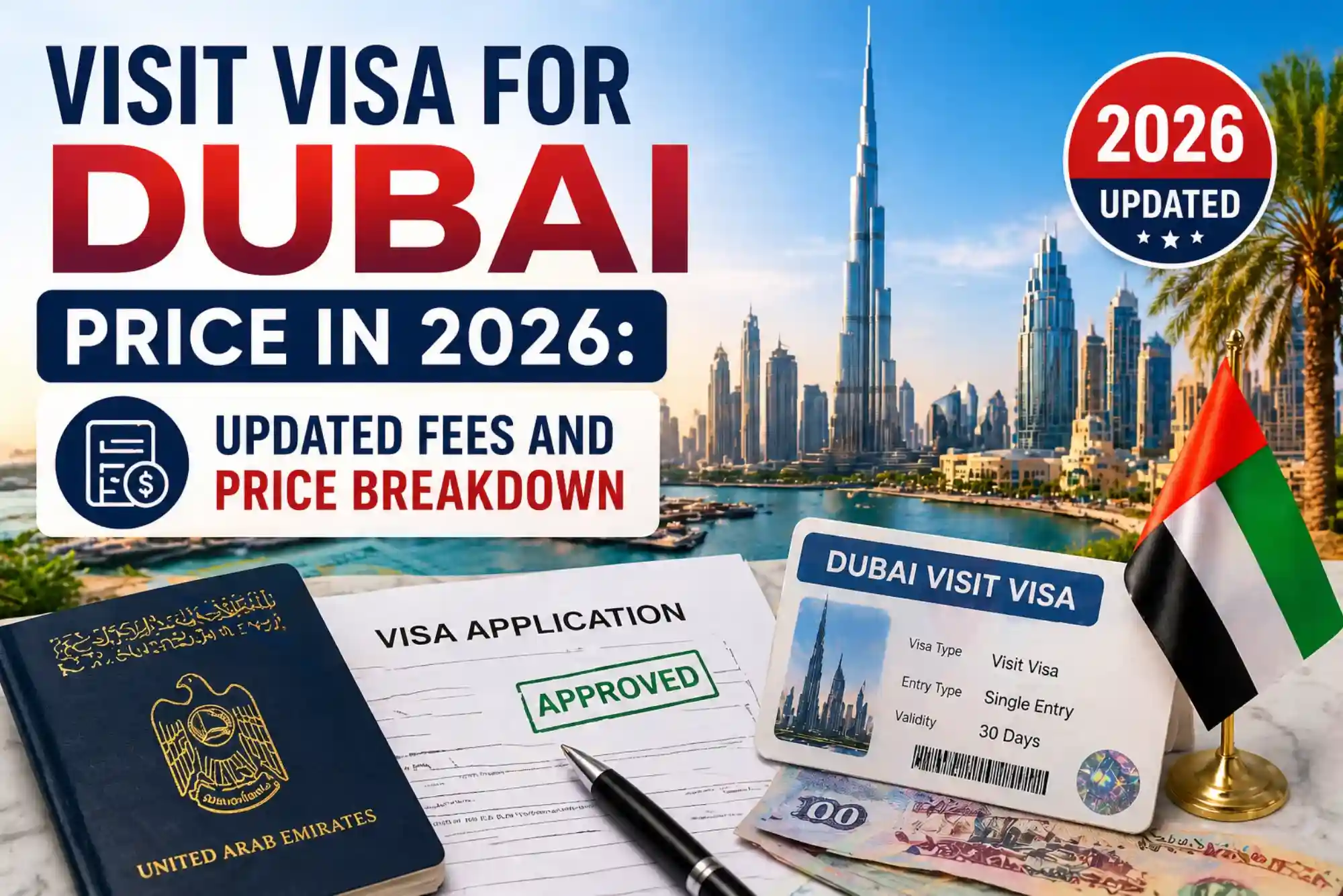 Visit Visa for Dubai Price in 2026 Updated Fees and Price Breakdown