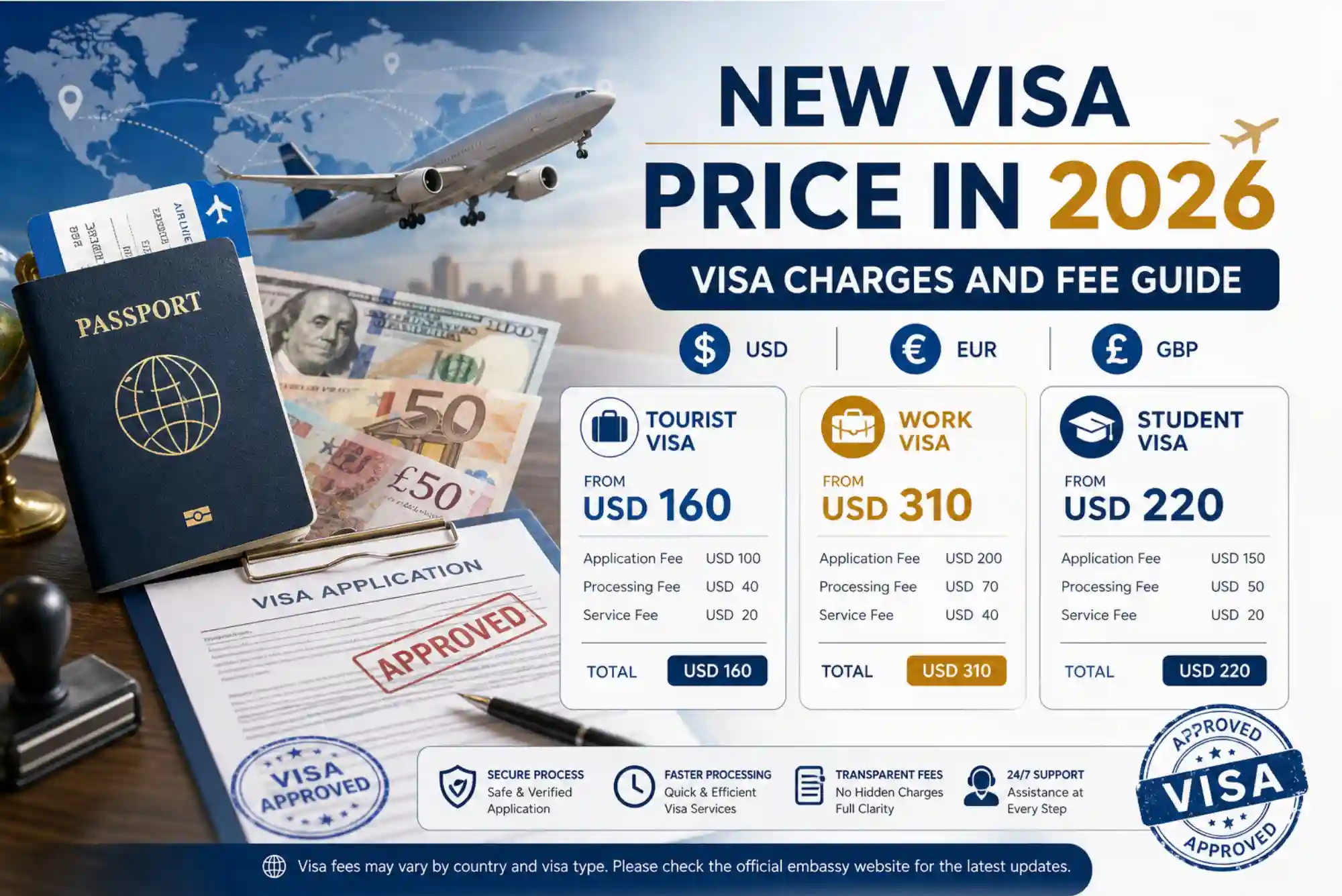 New Visa Price in 2026 Visa Charges and Fee Guide